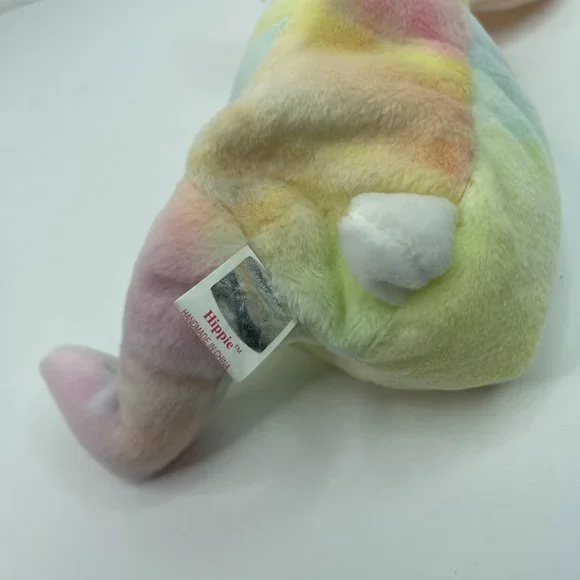Rare Rainbow 1998 Ty Beanie Baby: Hippie the Tie Dye Bunny Rabbit W/Tag - Picture 5 of 5